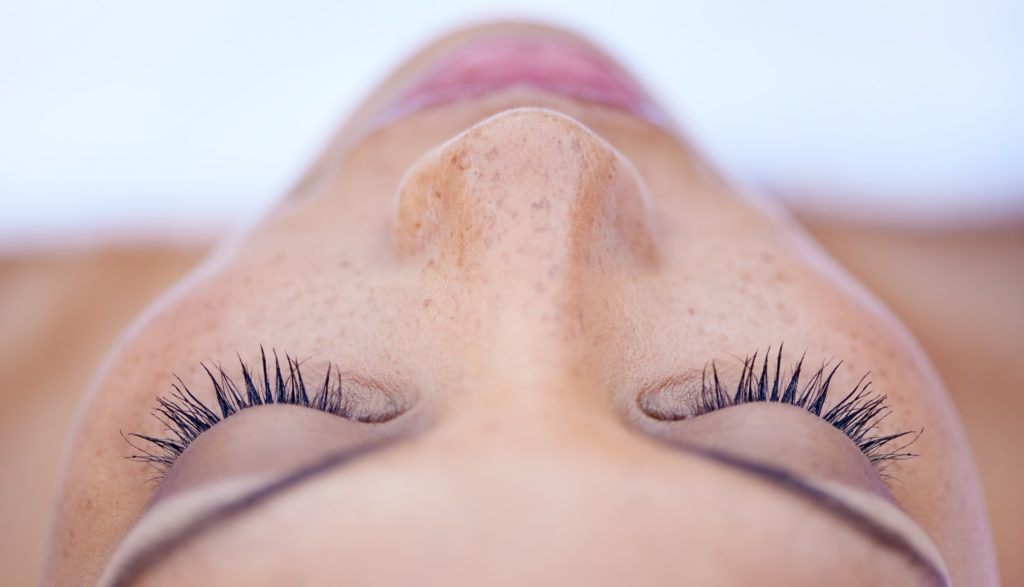 LED blue light facial for acne